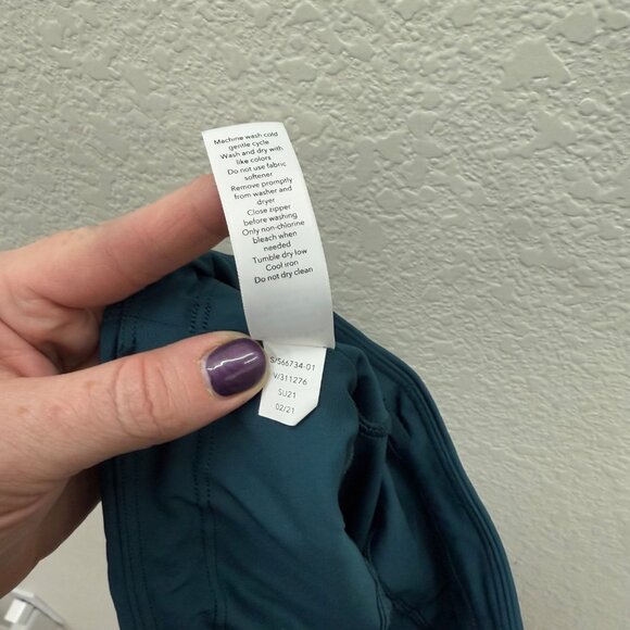 Athleta Accelerate Crop Teal Leggings Athletic Pants 566734-01 Womens size XXS - Picture 6 of 7